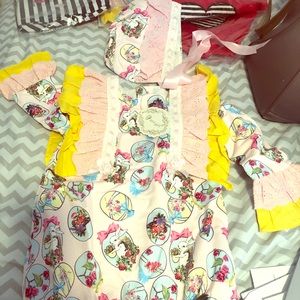 Easter romper with bonnet